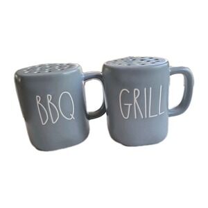 Rae Dunn BBQ And‎ Grill Shakers Set Gray With White Lettering